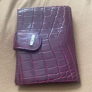 New Longchamp RARE Croc Wallet